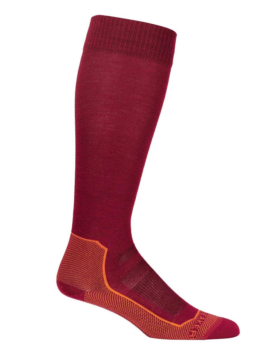 Chaussettes Icebreaker Merino Ski+ Ultralight Over the Calf Femme Rose | FR 1441TCEV